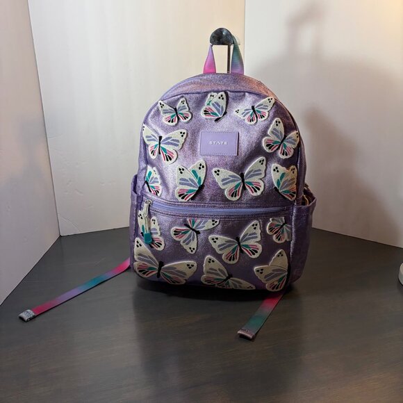 STATE Butterfly Backpack – Purple Shimmer – Kids School Bag - Picture 1 of 5